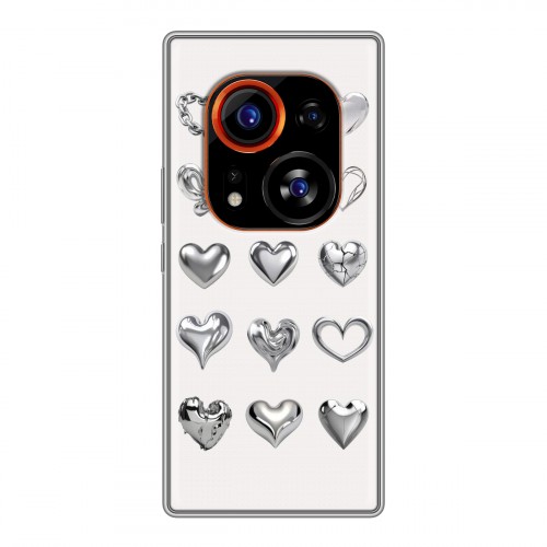 Дизайнерский силиконовый чехол для Tecno Phantom X2 Pro Y2K сердечки