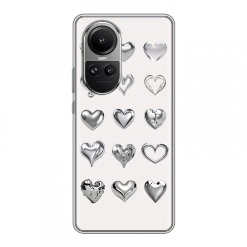 Дизайнерский силиконовый чехол для OPPO Reno10 Y2K сердечки