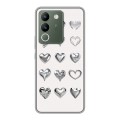 Дизайнерский силиконовый чехол для Vivo V29e Y2K сердечки
