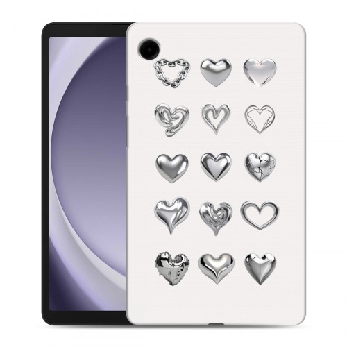 Дизайнерский силиконовый чехол для Samsung Galaxy Tab A9 Y2K сердечки