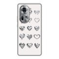 Дизайнерский силиконовый чехол для OPPO Reno 11 Y2K сердечки