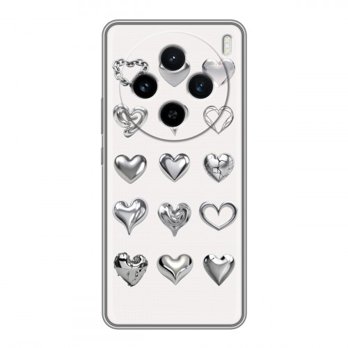 Дизайнерский силиконовый чехол для Vivo X100 Y2K сердечки
