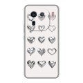 Дизайнерский силиконовый чехол для IQOO 12 Y2K сердечки
