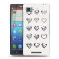 Дизайнерский пластиковый чехол для Lenovo Vibe Z Y2K сердечки