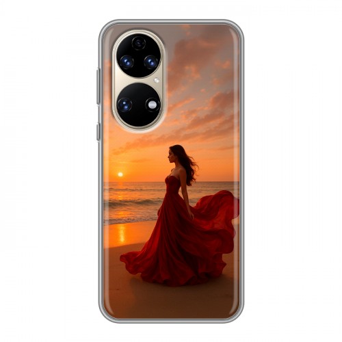 Дизайнерский силиконовый чехол для Huawei P50 Pro со своим фото