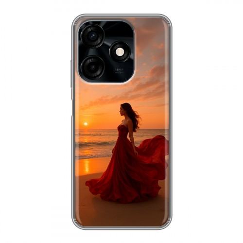 Дизайнерский силиконовый чехол для Tecno Spark 10C со своим фото