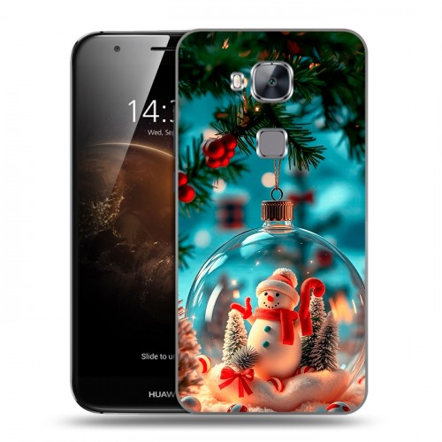 Дизайнерский пластиковый чехол для Huawei G8 Новый год