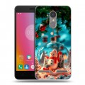 Дизайнерский пластиковый чехол для Lenovo K6 Новый год