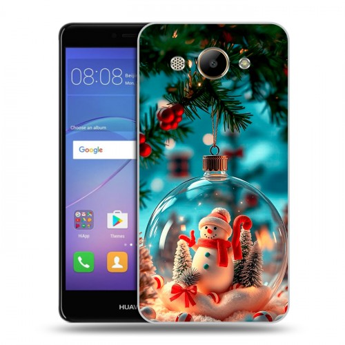 Дизайнерский пластиковый чехол для Huawei Y3 (2017) Новый год