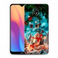Дизайнерский пластиковый чехол для Xiaomi RedMi 8A Новый год