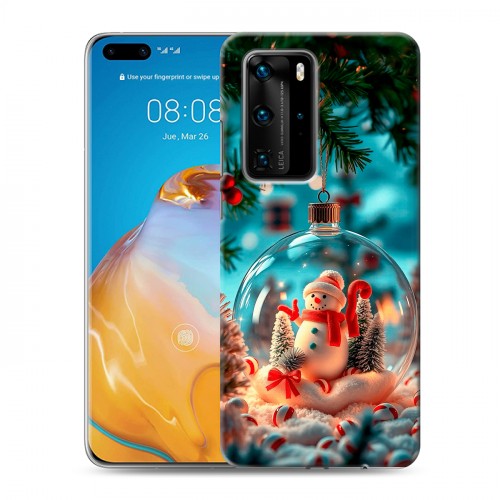 Дизайнерский пластиковый чехол для Huawei P40 Pro Новый год