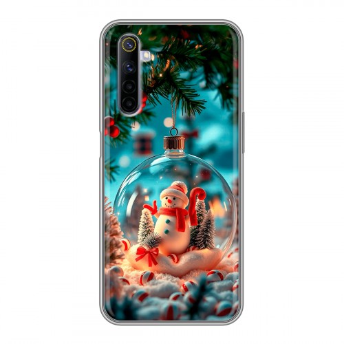 Дизайнерский силиконовый с усиленными углами чехол для Realme 6 Новый год