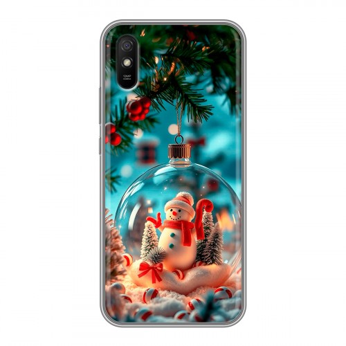 Дизайнерский силиконовый с усиленными углами чехол для Xiaomi RedMi 9A Новый год