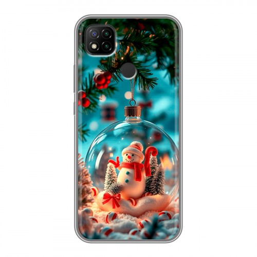 Дизайнерский силиконовый чехол для Xiaomi RedMi 9C Новый год