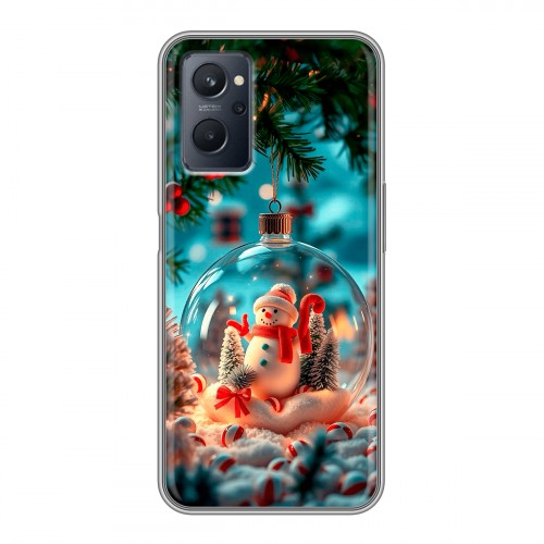 Дизайнерский силиконовый чехол для Realme 9i Новый год
