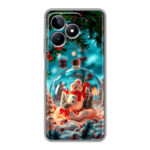 Дизайнерский пластиковый чехол для Realme C53 Новый год
