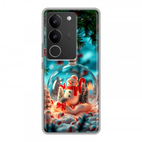 Дизайнерский силиконовый с усиленными углами чехол для Vivo V29 Новый год