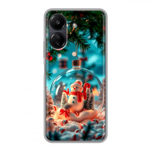 Дизайнерский силиконовый чехол для Xiaomi Poco C65 Новый год