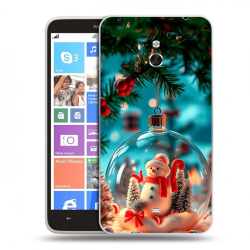 Дизайнерский пластиковый чехол для Nokia Lumia 1320 Новый год
