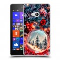 Дизайнерский пластиковый чехол для Microsoft Lumia 540 Новый год
