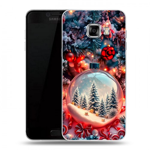 Дизайнерский пластиковый чехол для Samsung Galaxy C5 Новый год