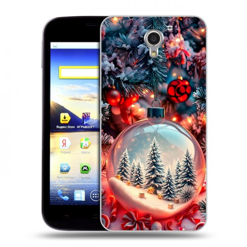Дизайнерский пластиковый чехол для ZTE Blade A510 Новый год