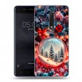 Дизайнерский пластиковый чехол для Nokia 5 Новый год