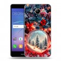 Дизайнерский пластиковый чехол для Huawei Y3 (2017) Новый год