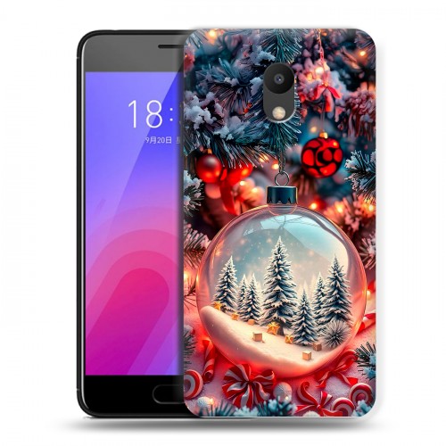 Дизайнерский пластиковый чехол для Meizu M6 Новый год