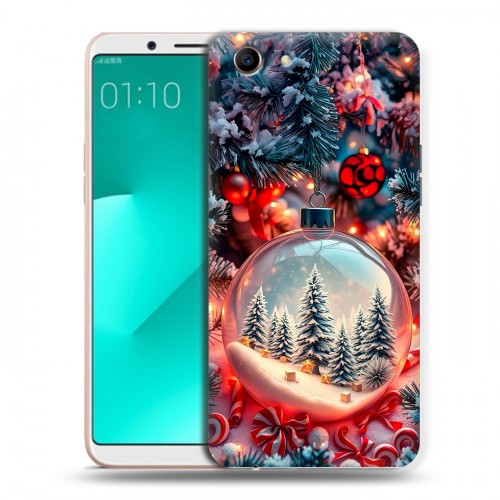 Дизайнерский пластиковый чехол для OPPO A83 Новый год