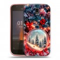 Дизайнерский пластиковый чехол для Nokia 1 Новый год