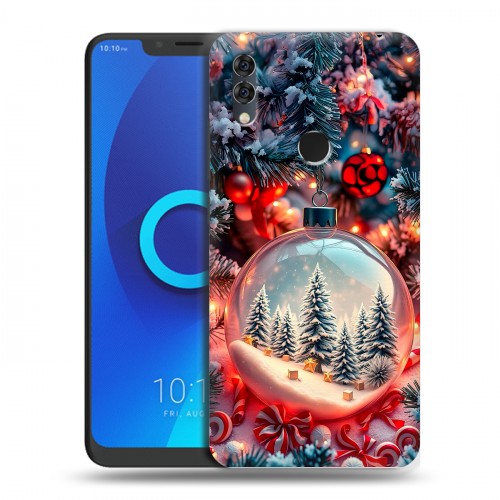 Дизайнерский силиконовый чехол для Alcatel 5V Новый год