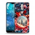 Дизайнерский пластиковый чехол для Nokia 7.1 Новый год