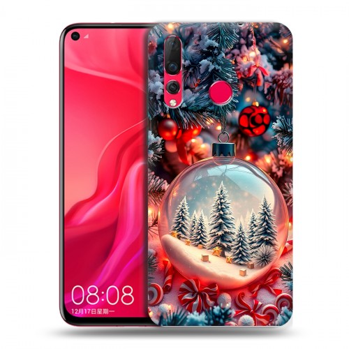 Дизайнерский пластиковый чехол для Huawei Nova 4 Новый год