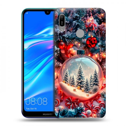 Дизайнерский пластиковый чехол для Huawei Y6 (2019) Новый год