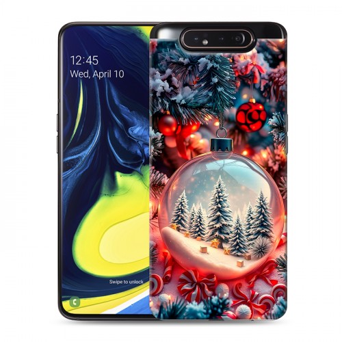 Дизайнерский пластиковый чехол для Samsung Galaxy A80 Новый год
