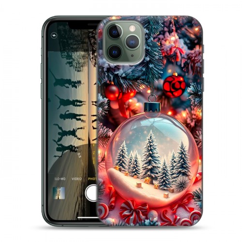 Дизайнерский силиконовый чехол для Iphone 11 Pro Новый год