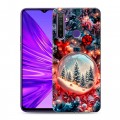 Дизайнерский силиконовый чехол для Realme 5 Новый год