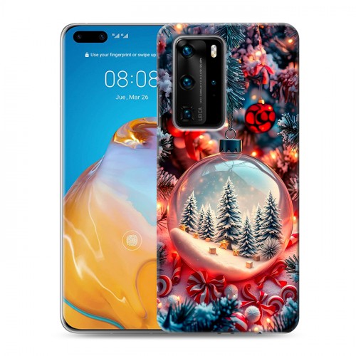 Дизайнерский пластиковый чехол для Huawei P40 Pro Новый год