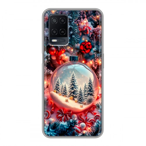 Дизайнерский силиконовый чехол для OPPO A54 Новый год