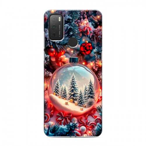 Дизайнерский силиконовый чехол для Alcatel 3L (2021) Новый год
