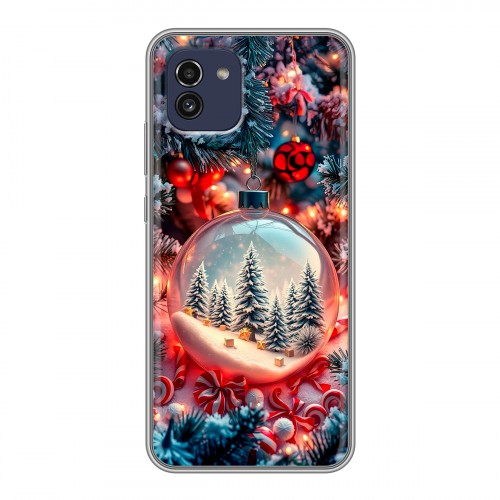 Дизайнерский силиконовый чехол для Samsung Galaxy A03 Новый год