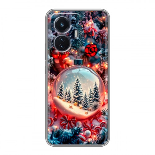 Дизайнерский силиконовый чехол для Vivo T1 Новый год