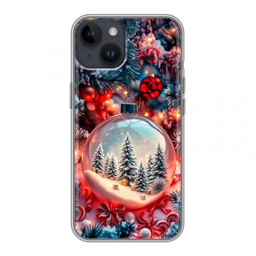 Дизайнерский силиконовый чехол для Iphone 14 Новый год