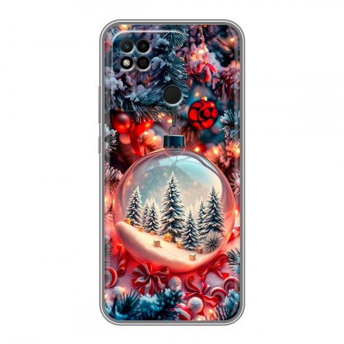 Дизайнерский силиконовый чехол для Xiaomi Redmi 10A Новый год