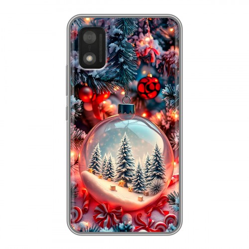 Дизайнерский силиконовый чехол для Itel A17 Новый год