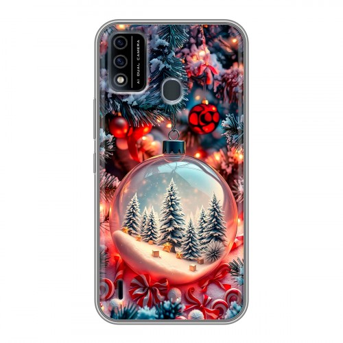 Дизайнерский силиконовый чехол для Itel A48 Новый год