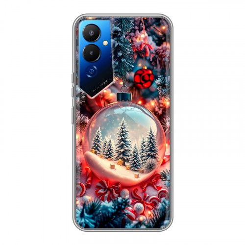 Дизайнерский силиконовый чехол для Tecno Pova 4 Новый год