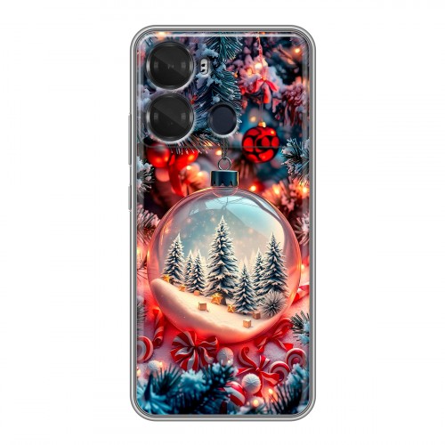 Дизайнерский силиконовый чехол для Itel P40 Новый год