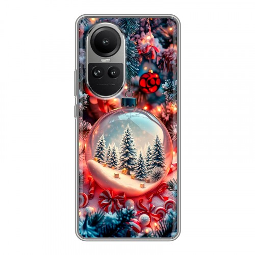 Дизайнерский силиконовый чехол для OPPO Reno10 Новый год